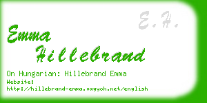 emma hillebrand business card